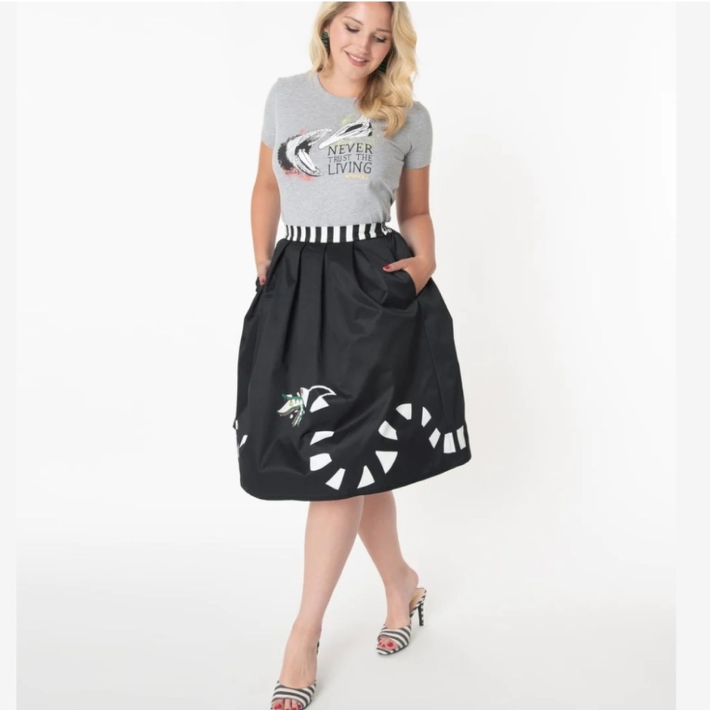 Unique Vintage Beetlejuice Swing Skirt